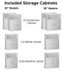 Great Openings DWS260508-TW Collaboration Island Double Sided Open Center Workstation