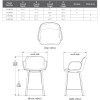 KI Cascha Wood 4-Leg Stool