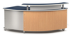 Russwood Curved Rover Desk - w/ Acrylic Patron Ledge
**Acrylic Patron Ledge Sold Separately**