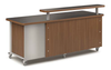 Russwood Straight Rover Desk w/ Patron Ledge & NO Acrylic
**Patron Ledge Sold Separately**