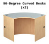 Curved Desks for Russwood Palette Series Circulation Desk