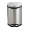 Safco Ellipse Step-On Receptacle 9901SS - 3 Gallons / Stainless Steel