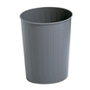 Safco 9604CH Round Wastebasket 23.5 Qt. Pack of 6 - Charcoal