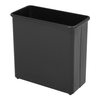 Safco 9616BL Rectangular Wastebasket 27.5 Qt. Pack of 3 - Black