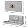 Sova Span Horizontal Baby Changing Station 15HS0001 - Light Gray