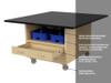 Hann AWS-2D2T-PBK High Pressure Laminate Crafts and Project Workstation with Tote Caddies - Casters / Black
**Optional Casters Sold Separately**