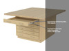 Hann AWS-33OBCPST Butcher Block Art and Printmaking Workstation with Portfolio Storage