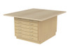 Hann AWS-33OBCPST-P High Pressure Laminate Art and Printmaking Workstation with Portfolio Storage - Maple Grain