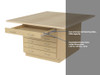 Hann AWS-33OBCPST-P High Pressure Laminate Art and Printmaking Workstation with Portfolio Storage - Maple Grain