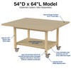 Hann STW Butcher Block Project Worktable STW-5464M-C
**Optional Casters Sold Separately**