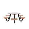 Cortech Round J-Leg Anchor Table - 48" Diameter / 6 Seats