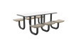 Cortech Rectangle U-Leg Anchor Table - 72"L / 6 Seats