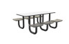 Cortech Rectangle U-Leg Anchor Table - 72"L / 6 Seats