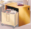 Book Return Unit CDBR32 Ironwood Manufacturing (Shown with optional book cart).