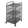 Safco 5212 Onyx Mesh File Cart with 2 File Drawers