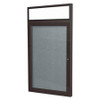 Ghent PBVX3 Enclosed PremaTak Tackboard with Headliner Bronze Aluminum Frame 30 x 36