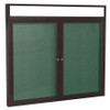 Ghent PBVX6 Enclosed PremaTak Tackboard with Headliner Bronze Aluminum Frame 36 x 60