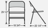 Premium Vinyl Double Hinge Folding Chair (4 Pack) - NPS 1200