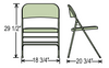 Premium Vinyl Triple Brace Folding Chair (4 Pack) - NPS 1300