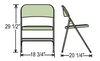 Deluxe Fabric Double Hinge Folding Chair (4 Pack) - NPS 2200