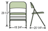 Deluxe Fabric Triple Brace Folding Chair (4 Pack) - NPS 2300