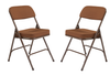 Premium Thick Upholstered Seat Double Hinge Folding Chair (2 Pack) - NPS 3200 **Fabric Upholstery**