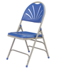 Premium Fan Back Folding Chair (4 Pack) - NPS 1100 **Individual Chair - Blue**