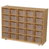 Wood Designs WD16001 25 Cubbie Storage with Clear Trays