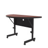 Adjustable Height Half Round Flip Top Nesting Table with Deluxe High Pressure Laminate Top - Correll FT2448HR