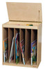 Wood Designs WD44100 Big Book Display and Storage with Flannel (Back view)