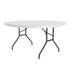 Round Fixed Height Heavy Duty Blow-Molded Plastic Folding Table - Correll R60