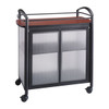 Safco 8966 Impromptu Refreshment Center (Black Frame with Cherry Top)