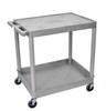 Large Flat Top and Tub Bottom Shelf Cart - Luxor