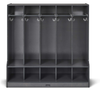 Jonti-Craft 5 Section Coat Locker with Step - Gray