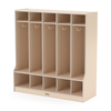 Jonti-Craft 5 Section Coat Locker with Step - White