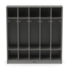 Birch 5 Section Coat Locker - Jonti-Craft - Gray