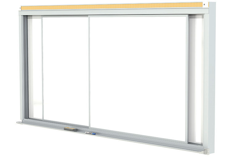 Horizontal Sliding Porcelain Whiteboard Ghent HSM2