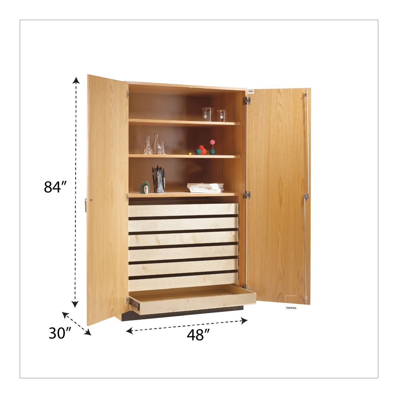 Perspective Flat Paper Storage with Drawers Diversified 354