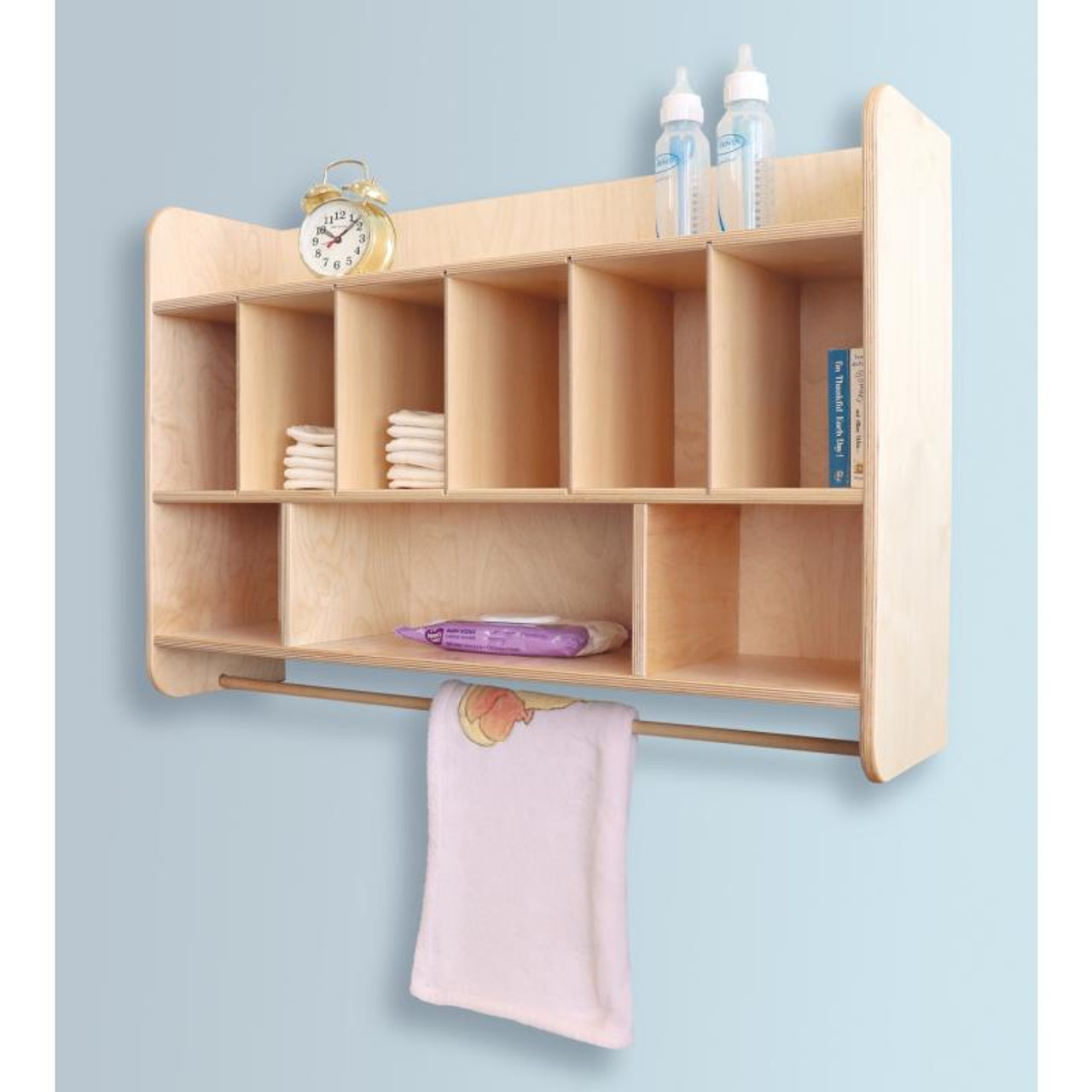 Wall mounted deals diaper storage