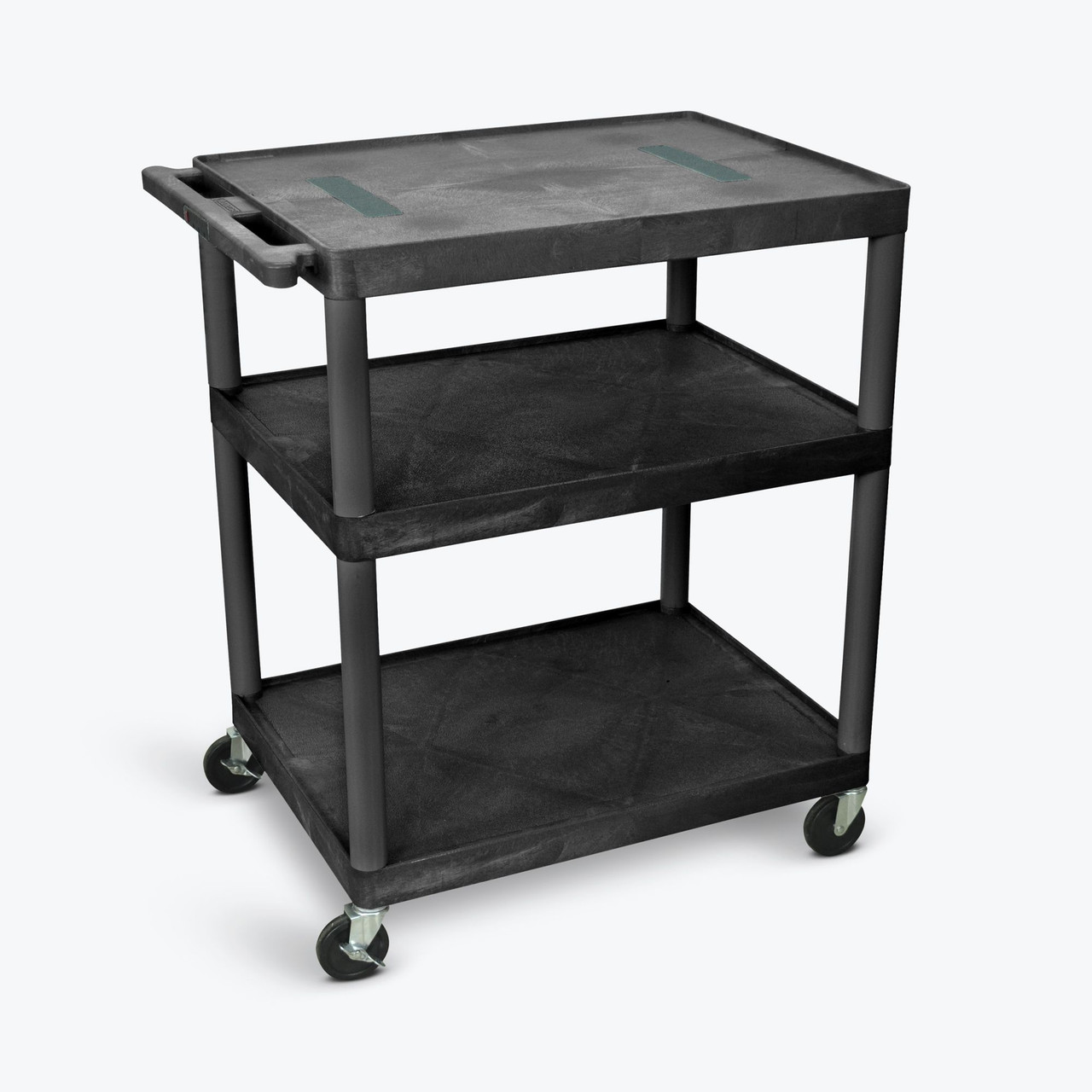 Luxor LE40-B AV Cart with Three Shelves 40 inches High