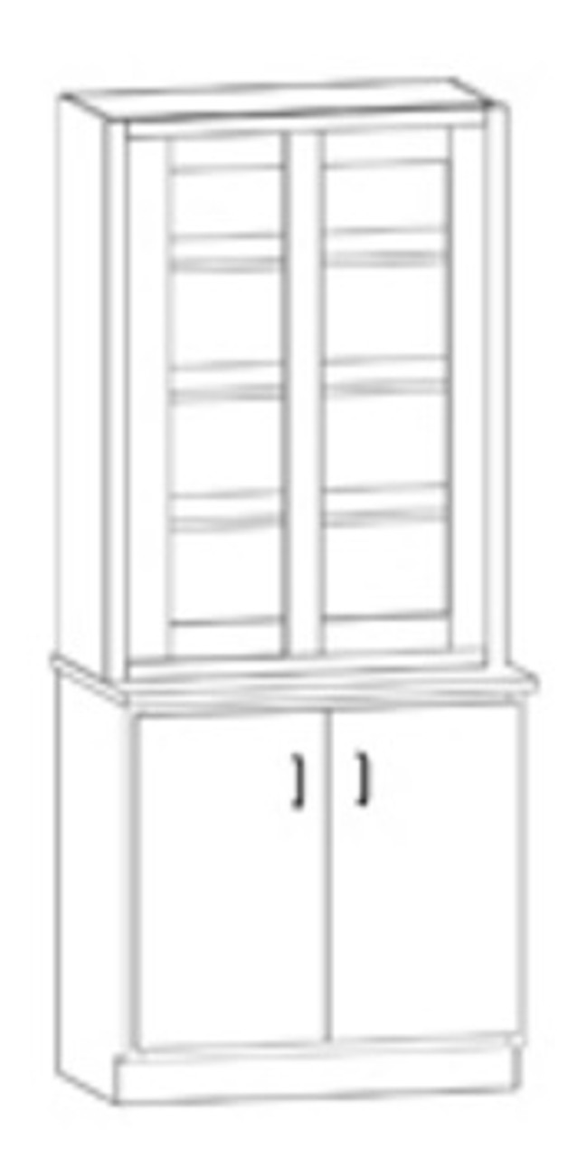 Hann Sc 131g Laboratory Display Cabinet With Lower Cupboard 36