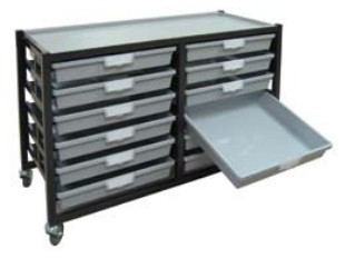 Hann TTG48228427T Storage With 27 Tote Trays and Lower Garage 22 x 48 l
