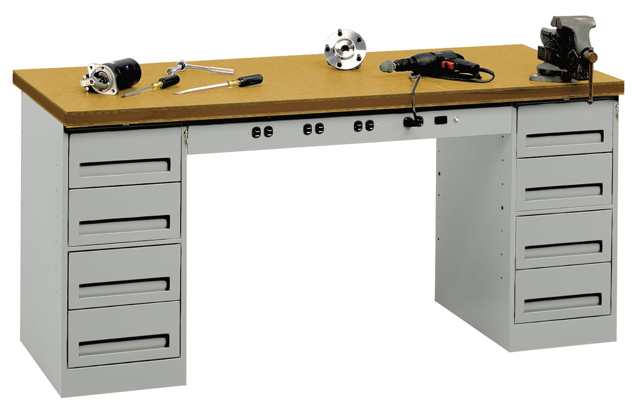 Electronic Workbench with Compressed Top and Modular Pedestals ...