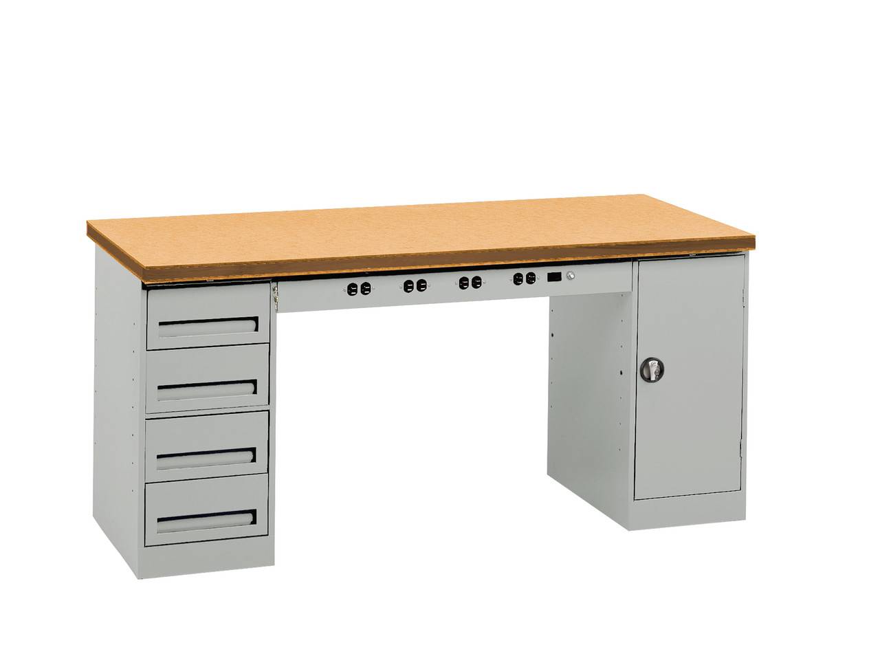 Electronic Workbench with Compressed Top and Modular Pedestals ...