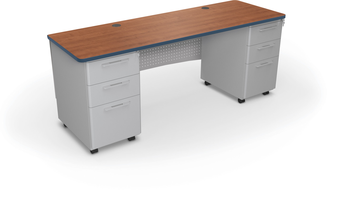 MooreCo 917 Avid Modular Desk System Double Pedestal Desk