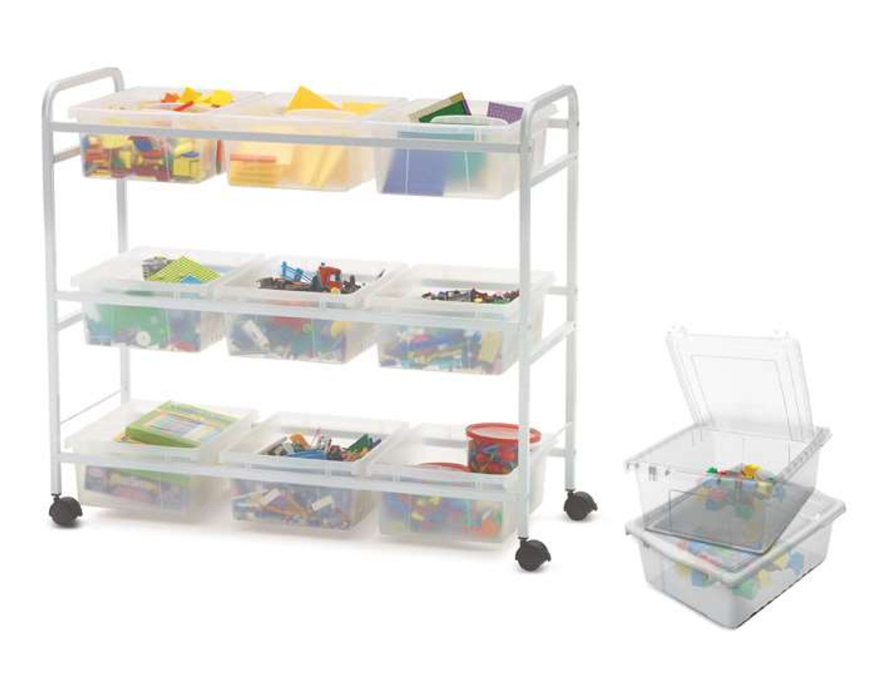 Shelf Bin 24 x 6 x 6, Plastic, 10 Pack, for VEX Storage 