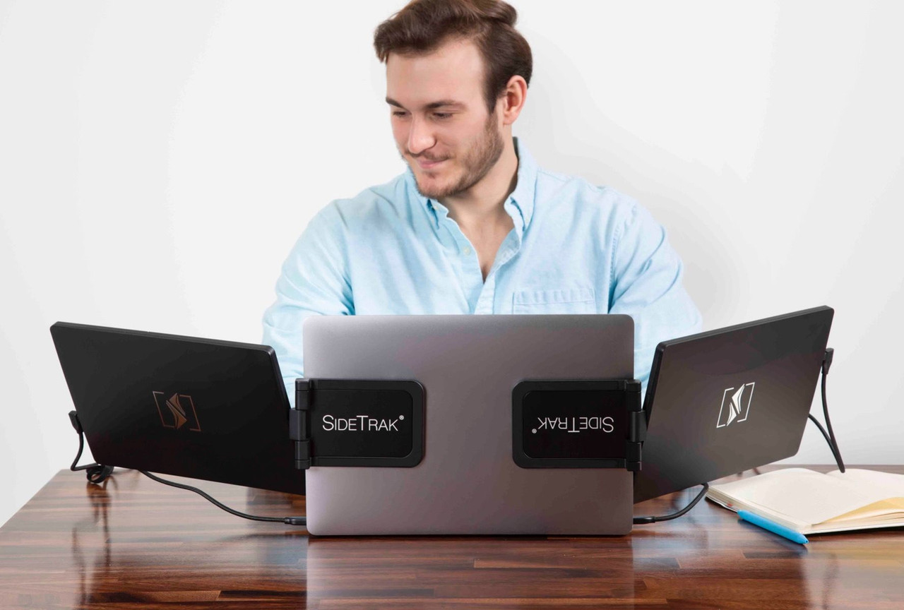 Luxor SideTrak Swivel Triple HD 12.5" Attachable Portable Monitor - Thumbnail 3