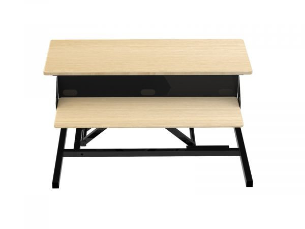 Two Tier Pneumatic Standing Desk Converter Luxor CVTR PRO
