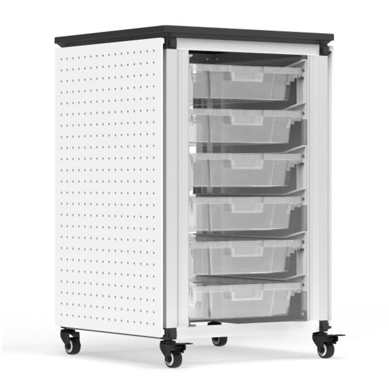 Luxor MBS-STR-11-6S Modular Classroom Storage Cabinet - Single Module with 6 Small Bins