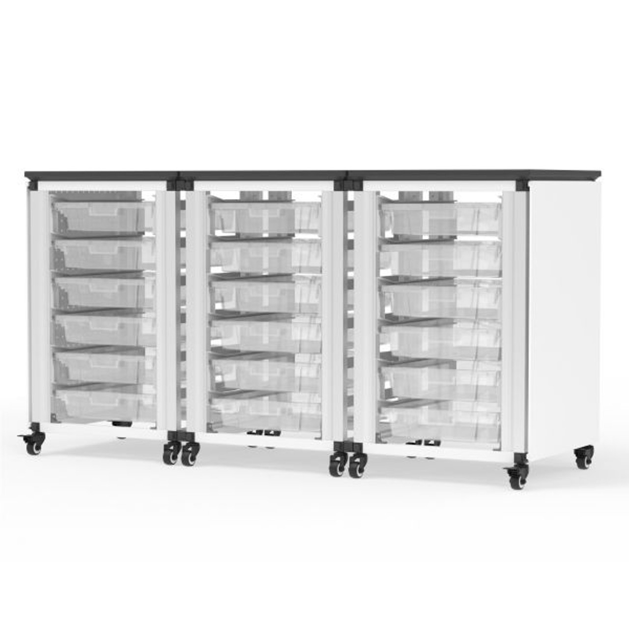 Modular Classroom Storage Cabinet Three Side by Side Modules with 18 ...